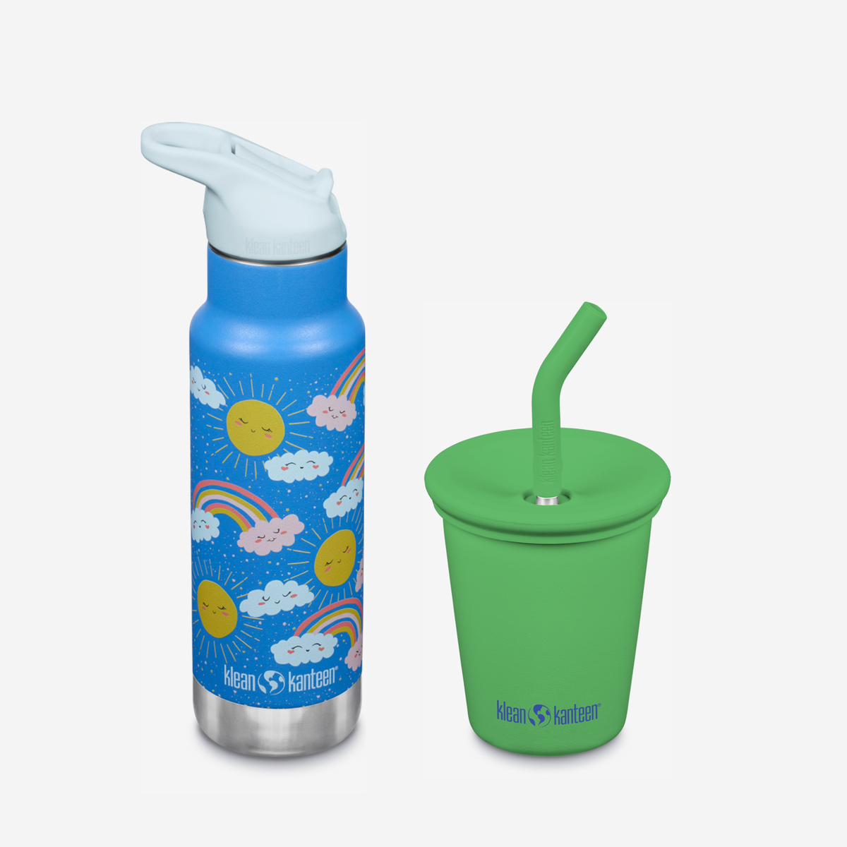 kid-s-sippy-cup-and-water-bottle-set-x7 KK-Kids-SippyCupandWaterBottleSet-VibrantGreen-Rainbows.png
